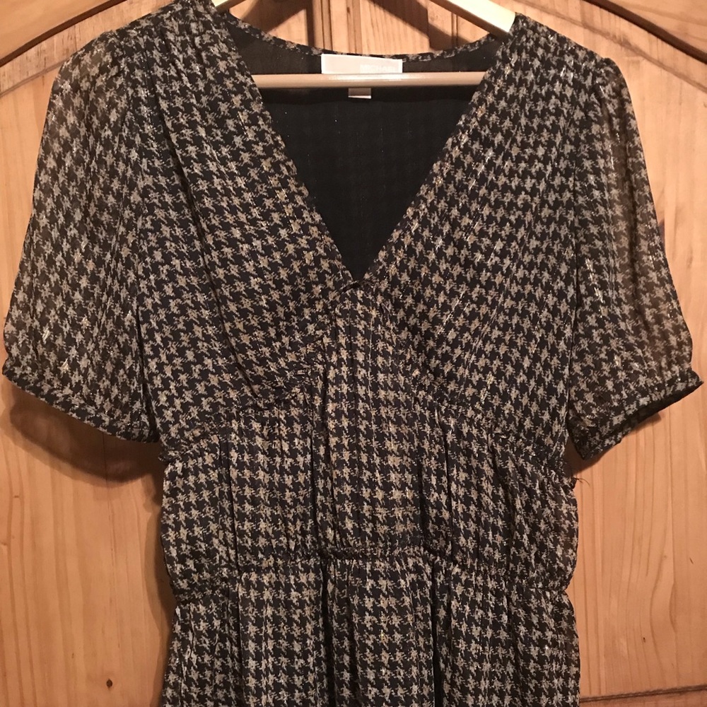 Gold Brown & Black Blouse - Michael Michael Kors